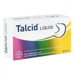 Talcid Liquid 20 ST – Antazidum zur Magenbeschwerdebesserung - Talcid Liquid hilft bei der Linderung von Magenbeschwerden und sorgt für ein angenehmes Bauchgefühl. Ideal für den täglichen Einsatz bei Sodbrennen und säurebedingten Beschwerden.