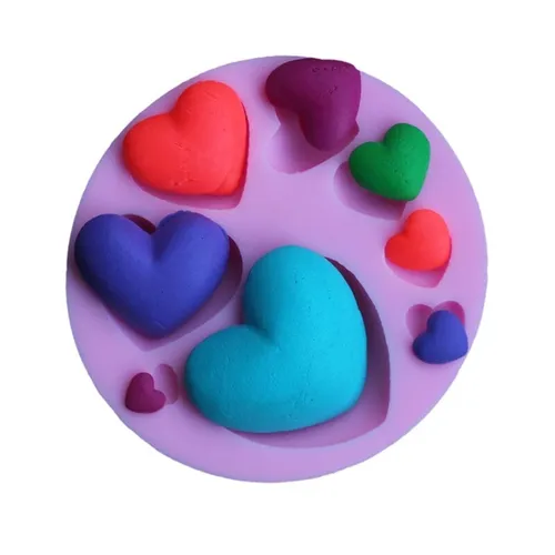 Silikon Backform 3D Herz Fondant Mould Eiswürfel Muffin Kuchen Muffin Schokolade