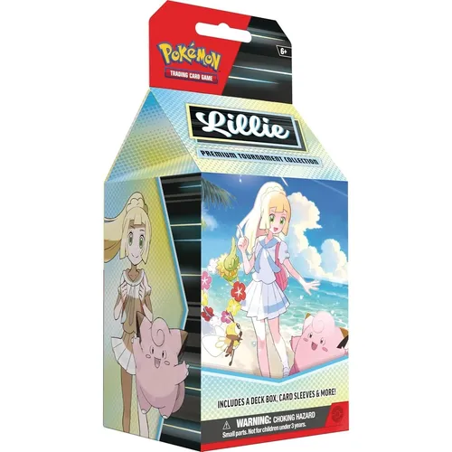 Pokemon TCG: Lillie Premium Tournament Collection - Deckkartenspiele: Enthält exklusive Lillie Promo-Karten, 6 Boosterpacks und Zubehör für ein optimales Spielerlebnis.