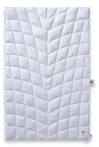 SCHLAFKÖNIG Sommerbettdecke 135 x 200 - Extra leicht und allergikerfreundlich - Bettdecken: Kuschelige Sommer Daunendecke aus 100% Daunen Klasse 1, atmungsaktiv und feuchtigkeitsregulierend für ein optimales Schlafklima.