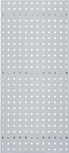 Lochplatte B450xL1000mm lichtgrau RASTERPLAN - Sonstige Elektroinstallationsartikel, flexibel einsetzbar zur Wand- oder Werkbankmontage, aus 1,25 mm starkem Stahlblech, pulverbeschichtet und abgekantet für hohe Stabilität.