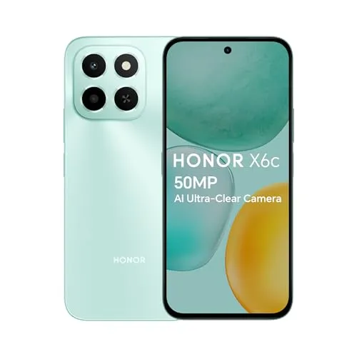 HONOR X6c, 16,8 cm (6,61 Zoll), 120 Hz Augenkomfort-Display, 6 + 128 GB, 5300 mAh Akku, 50 MP AI-Kamera, extreme Fall- und Wasserbeständigkeit, Android 15