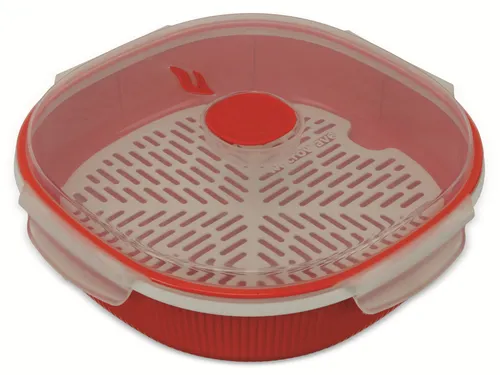Snips TempoZero Dish Streamer, Dampfgarer Mikrowelle, 2 Liter, Rot