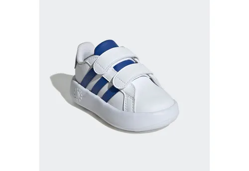 adidas Sportswear GRAND COURT 2.0 KIDS Klettschuh - Sneaker mit kleinem Design auf den Spuren des adidas Superstar, ideal für aktive Kinder. Bequem und einfach mit Klettverschluss, perfekt für den Alltag.