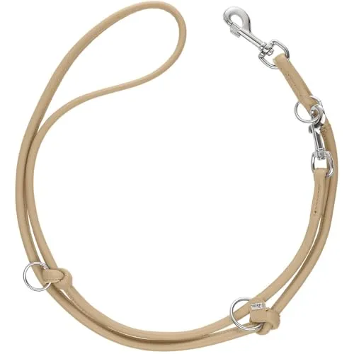 HUNTER Verstellbare Hundeführleine Round Amalfi, Beige in beige von Hunter