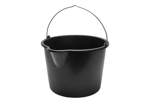 Garronda Baueimer robuster Mörteleimer mit Metallhenkel Putzeimer, Maurerkübel GD-0168, (1-tlg., 1), Mischen von Beton, Mörtel, Gips, Kleber, Sand, Erde, Wasser, Schutt