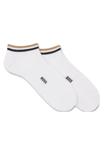 BOSS Herren 2p Uni Stripe Cc ANKLE_SOCKS, White100, 39-42 EU