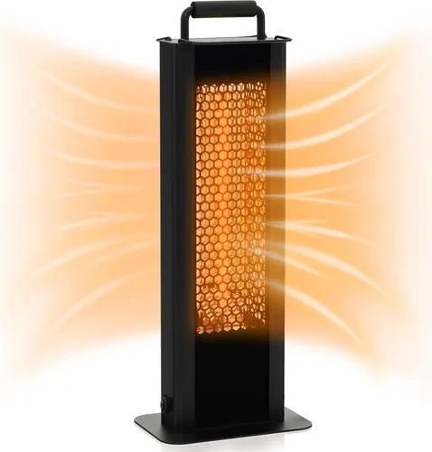 COSTWAY Standheizstrahler 1200W – Doppelseitiger Terrassenheizer mit Sicherheitsfunktionen