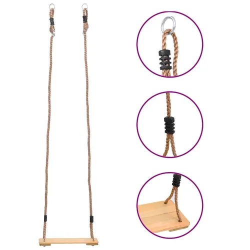 vidaXL Brettschaukel 200 cm aus Massivholz Kiefer - Robuste Garten Schaukel - Spielplätze: Diese stabile Brettschaukel aus massivem Kiefernholz sorgt für sicheren Spaß im Garten. Verstellbare Seile ermöglichen individuelle Höhenanpassung für maximalen Komfort.