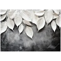 Wallarena Fototapete 3D Effekt Blätter – Mehrfarbig, 250x175 cm - Hochwertige Vlies-Fototapete mit beeindruckendem 3D-Effekt für eine stilvolle Wandgestaltung. Inklusive Kleister und Montageanleitung für eine einfache Anbringung. Verleiht jedem Raum eine lebendige Atmosphäre.