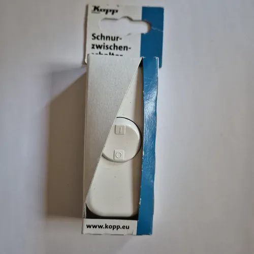 Kopp Schnurschalter weiß 2-polig 10A/250V – Zwischen Schalter neu OVP