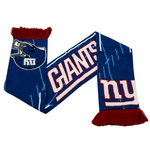 New York Giants NFL Schal Fanschal Scarf ** Team HD Knitted Jaquard Scarf ** in 145 x 20 cm
