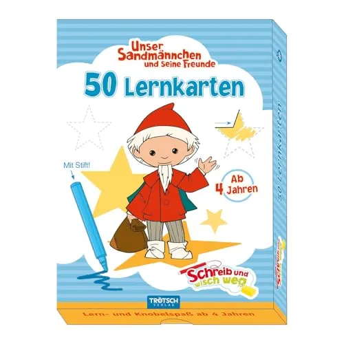 Trötsch Unser Sandmännchen Lernkarten SWW: 12 x 16 cm: Übungsheft Lernheft Vorschule Grundschule