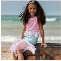 Great Pretenders Kostüm Meerjungfrau Verkleidung Mermaid Sirena Kinder bunt 7