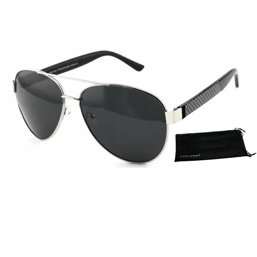 Hochwertige Polarisierte Pilotenbrille XL in Schwarz mit UV400 Schutz - Moderne, leichte Pilotenbrille mit stylischem Carbon Look. Ideal für Männer und Oversized für Frauen. Inklusive Brillenbeutel und 100% UV400 Schutz für entspannte Augen bei sonnigem Wetter.