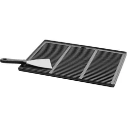 Buschbeck Plancha-Platte mit Grillspachtel - Elektrogrills – Vielseitige Plancha-Platte für perfekte Zubereitung von Meeresfrüchten, Pancakes und Burger Patties mit exzellenter Wärmeleitfähigkeit.