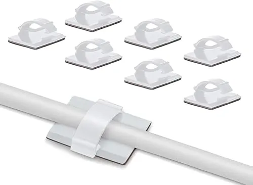 Elfcam Selbstklebende Kabelclips für Glasfaserkabel und mehr (30 Stück)