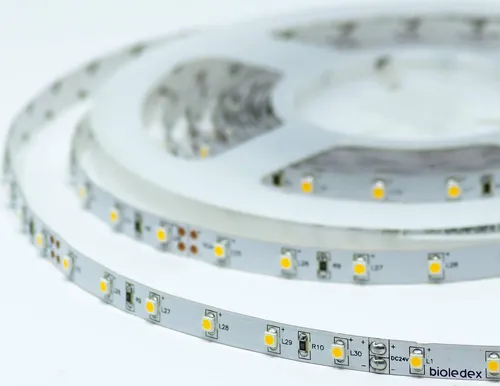 Bioledex LED Streifen 24V 5W/m 60LED/m 3000K 5m Rolle warmweiss flexible Lichtleiste