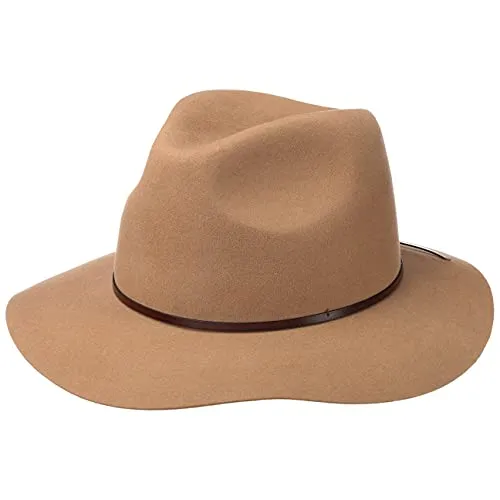 LIERYS Fine Wool Fedora Damenhut mit Lederband – Eleganter Schlapphut aus 100% Wollfilz - Hochwertiger Damenhut aus 100% Wollfilz, isoliert gegen Kälte und Hitze. Hergestellt in Italien, zeitloses Design und vielseitig kombinierbar. Mit schickem Kunstlederband für einen modernen Akzent.