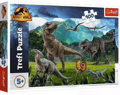Puzzle Jurassic World TREFL 16441 - 100 Teile, spannendes Dino-Abenteuer für die ganze Familie