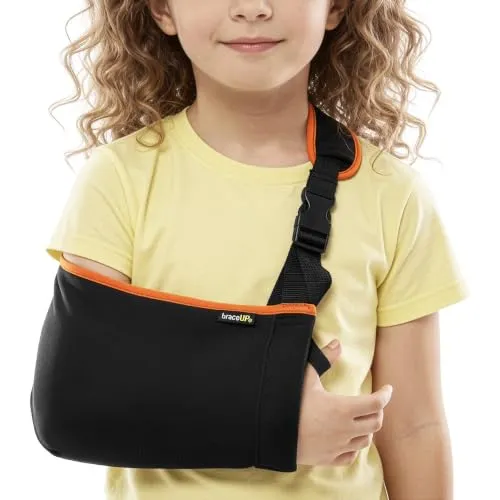 BraceUP Kinder Armschlinge – Verstellbare Armschlaufe für Jungen & Mädchen | Beidseitig tragbar; Schnallenverschluss; Atmungsaktiv; Alltag & Schule