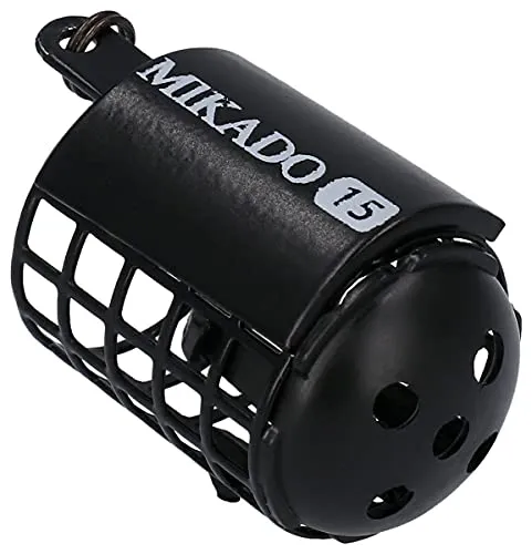 Mikado Kleiner schwarzer Micro Futterkorb Ø25 x30mm von 5g bis 25g erhältlich Feeder with Bottom (15g)