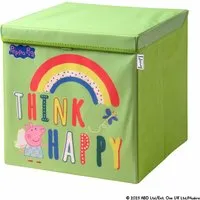Lifeney Aufbewahrungsbox Peppa Pig Happy mit Deckel, 33x33x33cm 833665