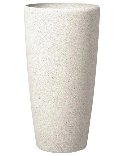 Höher Blumentopf Steingemisch beige 39x39x75 cm Abdera