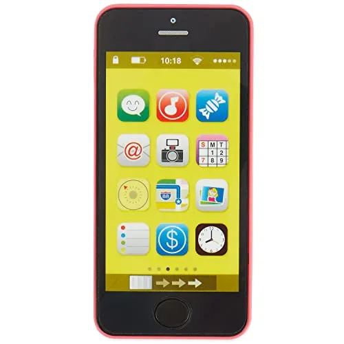 Bieco Lernspaß Kinder Smartphone | Handy mit 40 Sounds & Blinkenden Lichtern | Babyspielzeug ab 6 Monate | Baby Musik Spielzeug | | | Spiel