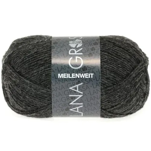 Lana Grossa Meilenweit 50 1105 Anthrazit 50g