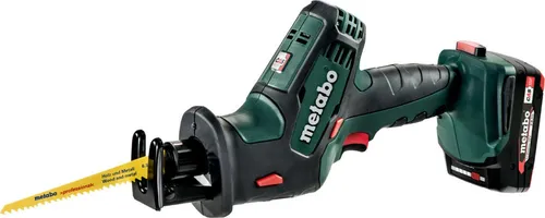 Metabo Akku-Säbelsäge SSE 18 LTX Compact - Sägen: Leichte und handliche 18V Säbelsäge mit drehbarem Sägeblatt für Arbeiten über Kopf und integrierten LED-Arbeitslicht. Ideal für schwer zugängliche Stellen und vielseitige Anwendungen.