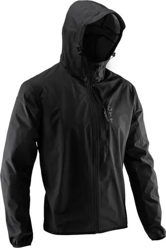 Leatt Herren Fahrradjacke DBX 2.0 - Schwarz, S - Outdoorjacke aus leichtem 4-Way Stretchmaterial, atmungsaktiv und wasserdicht (5.000mm), mit innovativem Hood Retention System für sicheren Sitz der Kapuze.