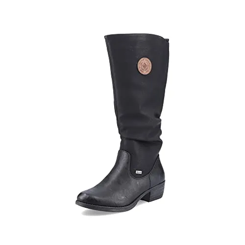 Elegante Winterstiefel RIEKER für Damen, Gr. 38 - Wanderschuhe mit wasserabweisender Tex-Membran, ideal für kalte Tage. Stylisches Design aus Lederimitat und warmem Futter bietet Komfort und Schutz.