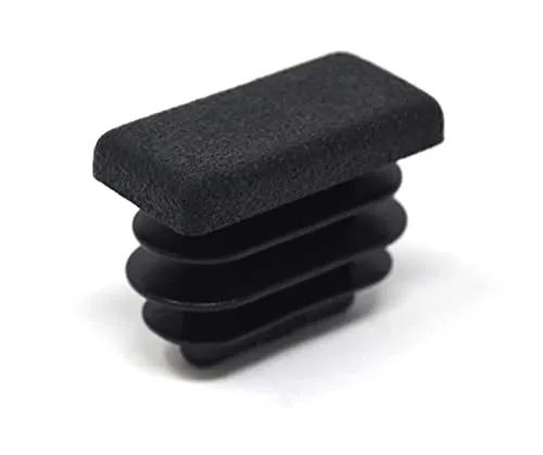 Design61 10x Vierkant Rohrstopfen Lamellenstopfen 20x10 mm mit Lamellen für Wandstärke 0,75-2 mm