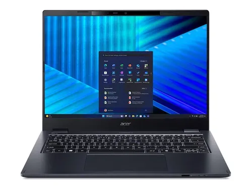 Acer TravelMate P4 TMP414-55-TCO-714G Laptop 14 Zoll - Leistungsstarker Laptop mit 32 GB RAM, 1 TB SSD und Intel Core Ultra 7, ideal für Beruf und Freizeit. Integrierter Fingerabdrucksensor sorgt für sicheren Zugriff.