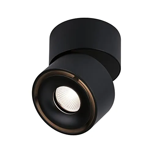 Paulmann 93371 Spircle LED-Aufbauleuchte - Lampen mit schwenkbarem Spotkopf, 90° schwenkbar und 360° drehbar für gezielte Beleuchtung in modernem Industrielook.