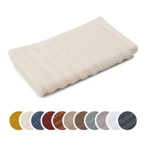 liebling Gästetuch Luxus Bio Baumwolle, Serie Marseille, 770 gr. / m², 30 x 50 cm, Ökotex, 60 Grad, saugstark, schnelltrocknend, Farbe: Creme