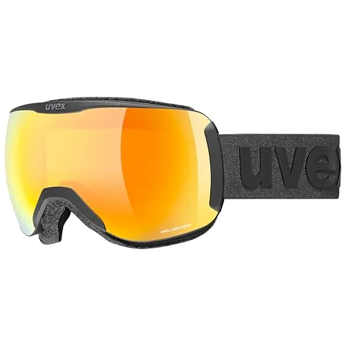 Uvex Downhill 2100 CV Skibrille - Orange - One Size - Wintersport-Brillen mit innovativer CV-Technologie für optimale Sicht bei wechselnden Lichtverhältnissen und maximalen Komfort auf der Piste.
