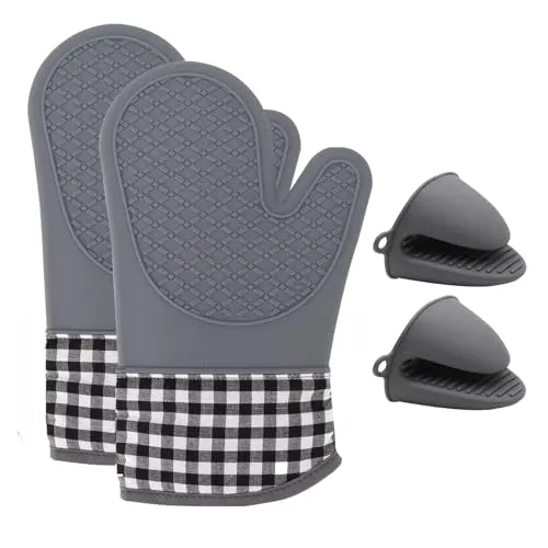 Topfhandschuhe & Topflappen Grau von ZHOPUIMIU