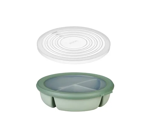 Mepal Lunchbox Bento Schüssel Set, Nordic Sage - Brotdosen: Multifunktionale Bento-Box mit 3 Fächern, luftdicht und ideal für Meal-Prep und Mikrowelle, BPA-frei und spülmaschinenfest.