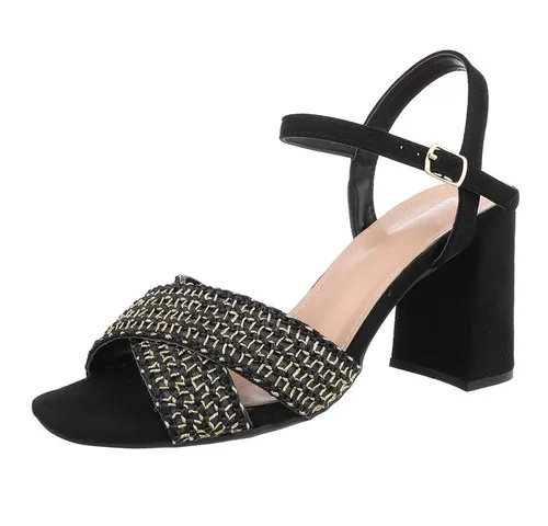 Ital Design High-Heel Sandaletten B1639-209 in Schwarz, Gr. 39