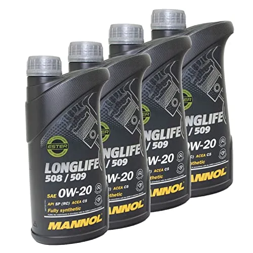 Motoröl Motor Öl MANNOL 0W-20 O.E.M. Longlife 508/509 4 X 1 Liter