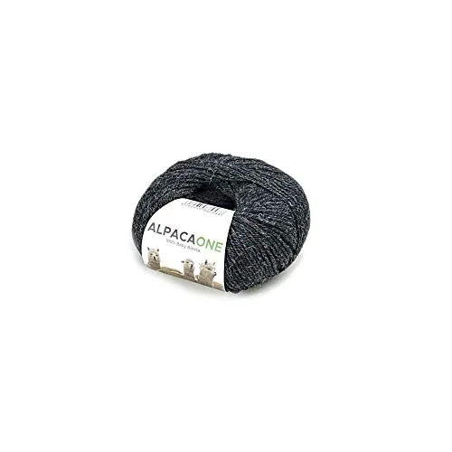 SCHWARZ-GRAU Knäuel Baby Alpaka 50g 02