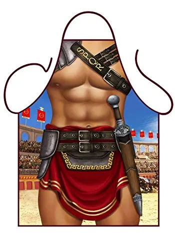 ShopINess Originelle Schürze für Kochspaß für Grillpartys und Familienfeste Strapazierfähiges Material Sturmtruppler (Gladiator)
