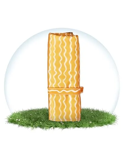 Hinzling Wickelunterlage für Unterwegs - Sahara Sand - Abwaschbare, Schadstofffreie, Nachhaltige und Moderne Unterlage - Must-Have Baby Reise Zubehör