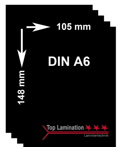 Blatt schwarzes Papier 90 g/m² DIN A6 (105 x 148 mm) Tonpapier 10