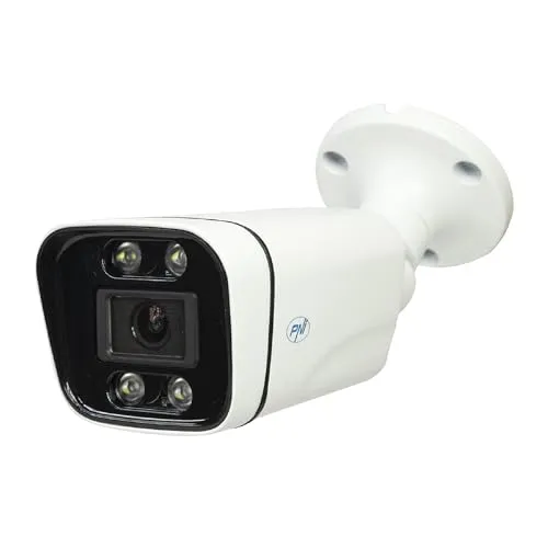 PNI IP8POE Videoüberwachungskamera, 8MP, 4K, D-WDR, 4,0 mm, 6 LEDs, IP66, weiß