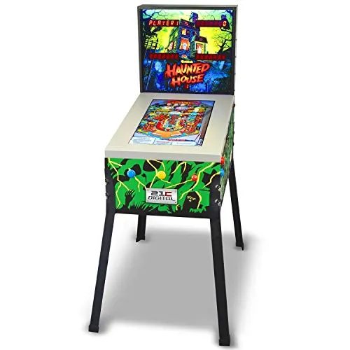 Gottlieb TOY SHOCK PINBALL - HAUNTED HOUSE - Elektronische Spiele für Kinder: Erlebe 12 klassische Flipper-Spiele in 3D mit realistischem Arcade-Look auf einem 24 Zoll LCD-Bildschirm – perfekt für Zuhause und bis zu 4 Spieler.
