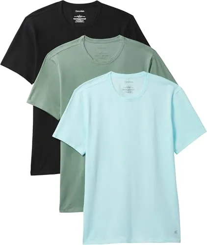 Calvin Klein Herren S/S Crew Neck T-Shirt 3er Pack, Blau - Hochwertige Shirts aus der Calvin Klein Kollektion, ideal für den Alltag. Bequemer Schnitt und stilvolles Design für ein modernes Outfit. Perfekt für jeden Anlass! Jetzt sichern! 3er Set in XXL verfügbar.