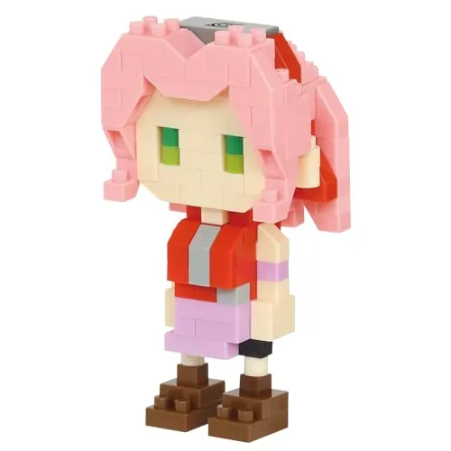 Bandai - Nanoblock - Figurine Naruto Shippuden - Sakura Haruno - Mini-Figur mit 160 Bausteinen - Bausatz Figur Modell - Baukit Spielzeug für Kinder ab 12 Jahren - Jugendliche Erwachsene - NBCN136